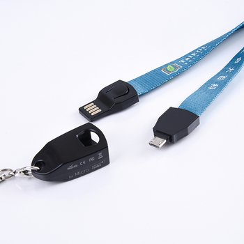 手機掛繩-USB多功能識別證掛繩/吊繩手機充電傳輸線-手機周邊禮品批發_2